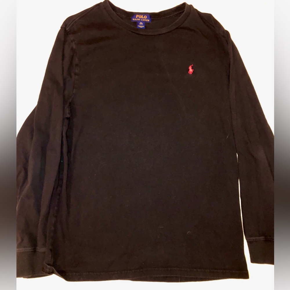 Polo by Ralph Lauren Black Long Sleeve Kids Shirt XL